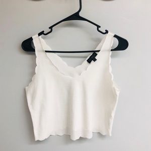 Topshop Scalloped Hem Tank